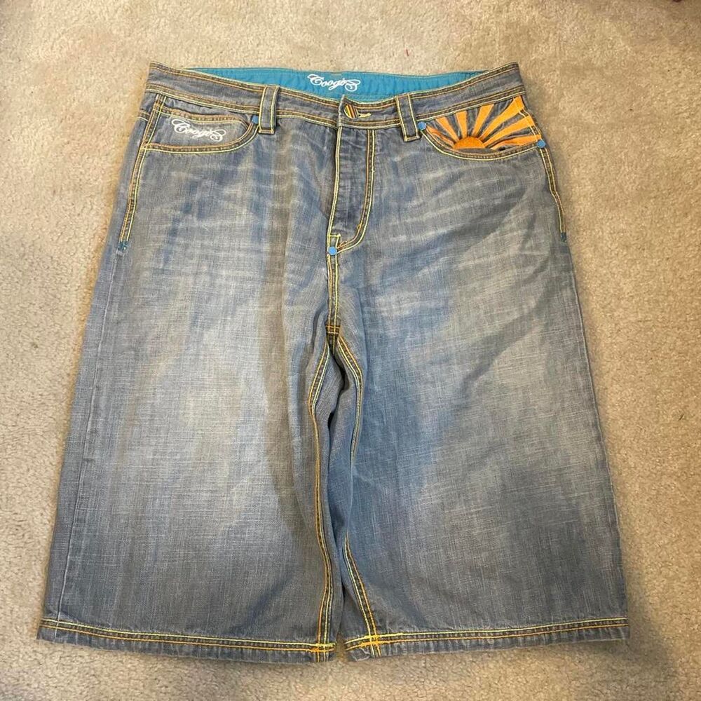 Coogi Men's Blue and Navy Shorts